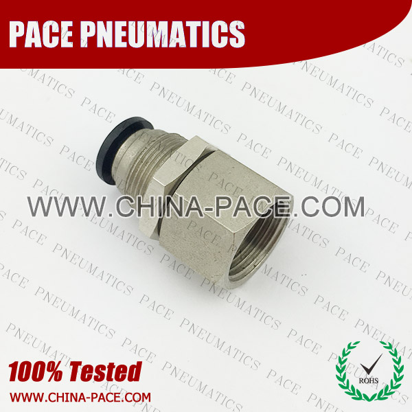 POC,Pneumatic Fittings with npt and bspt thread, Air Fittings, one touch tube fittings, Pneumatic Fitting, Nickel Plated Brass Push in Fittings